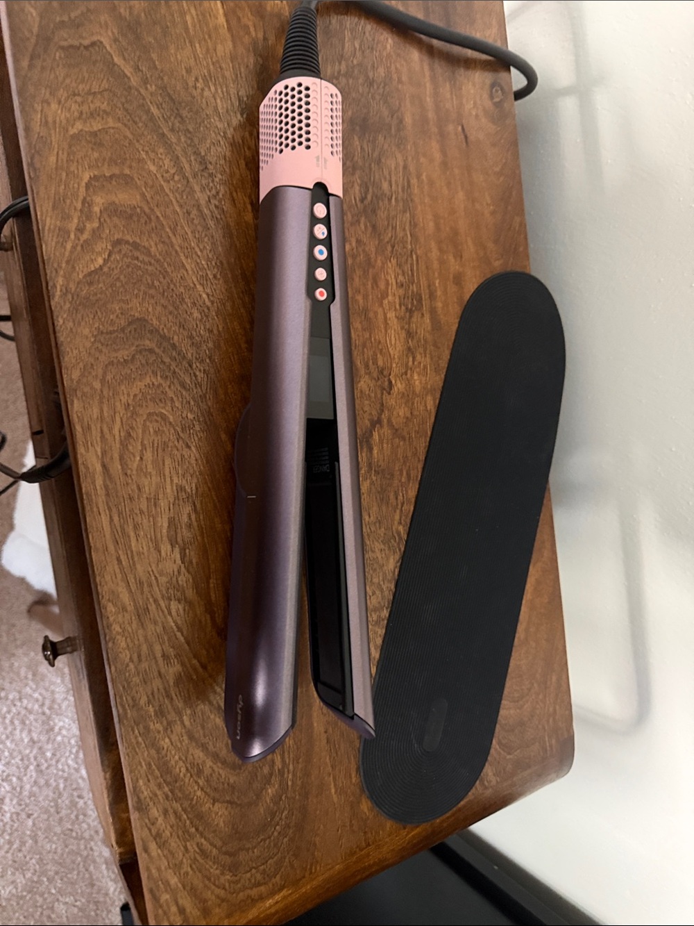 Dyson plum hair straightener